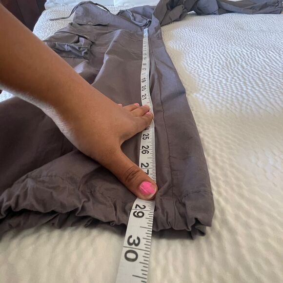 Project/Rebel Women's Cargo Pants Gray Relaxed Drawstring Hem Trousers Size L - Picture 7 of 10